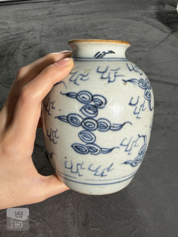 清雍正青花凤纹小罐 - 图5
